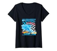 Mujer Let's Race de Hot Wheels - Mega Crunch Activate Camiseta Cuello V