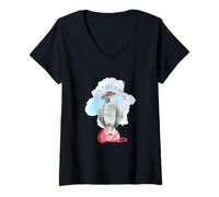 Mujer Let's Take a Break - Loro gris africano somnoliento Camiseta Cuello V
