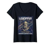 Mujer Leucipo - Filósofo Griego Grecia Filosofía Ciencia Camiseta Cuello V