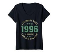 Mujer Leyenda Retro Desde el cumpleaños de 1996 - Edición Limitada Vintage Camiseta Cuello V