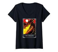 Mujer Leyendas El Dragón Camiseta Cuello V