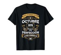 Mujer Leyendas Octubre 1975 Hombre Mujer 50 Años Cumpleaños Camiseta