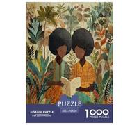 Mujer Leyendo en un Bosque Tropical 1000 Piezas Rompecabezas para Adultos para Amantes O Amigos Imposable 70x50cm/1000pcs