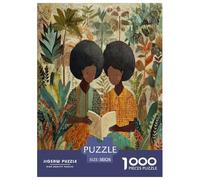 Mujer Leyendo en un Bosque Tropical 38x26cm/1000pcs Rompecabezas para Adultos - Juguete De Bricolaje