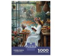 Mujer Leyendo un Libro 1000 Piezas Set De Puzzle Puzzle Premium, Cartón Resistente - para Parejas, Ultra Difícil, Top Calificado, 38x26cm/1000pcs