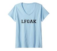 Mujer LFGAK Let's Freaking Go Orgullo de Alaska Camiseta Cuello V