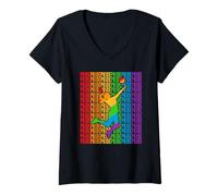 Mujer LGBT Volleyball Pride Month Volleyball Player Gay Rainbown Camiseta Cuello V