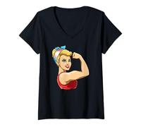 Mujer LGBTQ Feminismo Lésbico Transgénero Orgullo Fuerte Camiseta Cuello V