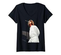 Mujer Liam Gallagher Oasis Live Britpop Knebworth 1996 Camiseta Cuello V