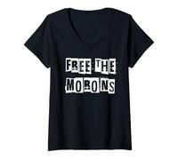 Mujer Libera a los Idiotas Camiseta Cuello V