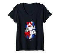 Mujer Libertad vuelve a Hacer Grande a Cuba Mapa Política Libertad Libertad Camiseta Cuello V