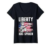 Mujer Liberty Has Spoken Don't You Point Me Sophie Basketball USA Camiseta Cuello V