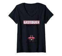 Mujer Libro de visitas de Team Bride JGA Girls, Despedida de Soltera Camiseta Cuello V