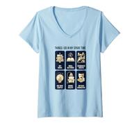 Mujer Libros Divertidos de Lectura de Cosas Que Hago en mi Tiempo Libre Bookworm Camiseta Cuello V