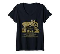 Mujer Líderes de BSA en la Industria del Ciclo de Motor Retro Camiseta Cuello V