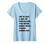 Mujer Life Is Like A Box Of Chocolates Camiseta Cuello V