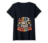 Mujer Life'S Not That Serious Humor Relajado y Relajado - Camiseta Cuello V