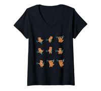 Mujer Lifting Golden Retriever Camiseta Cuello V