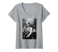 Mujer Liga Humana Susan ANN Sulley Crash Tour 1987 Camiseta Cuello V