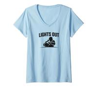 Mujer Lights out Lucha contra el Suelo No-Gi Dojo Camiseta Cuello V