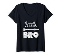 Mujer Lil Bro, Little Bro, Best Brother Ever Novelty Graphic Cool Camiseta Cuello V