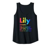 Mujer Lily Like A Normal Girl Only Cooler Queen Nombre Camiseta sin Mangas