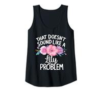 Mujer Lily Personalized Cute Flower Girls Lily Name Camiseta sin Mangas