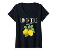 Mujer Limoncello Per Favore Limones Viajes Vacaciones Verano Italia Camiseta Cuello V