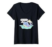Mujer Linda Ballena Hello There Funny Sea Animal Ocean Fan Lover Camiseta Cuello V