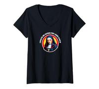 Mujer Linda Monja Mal hábito. Perdóname Padre Porque he Pecado. Camiseta Cuello V