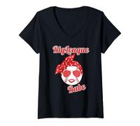 Mujer Linda Mujer Amor béisbol BigLeague Babe Caliente béisbol mamá Camiseta Cuello V
