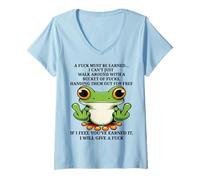 Mujer Linda Rana una Mierda Debe ser ganada No Puedo Simplemente Caminar Camiseta Cuello V