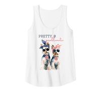 Mujer Linda y problemática Divertida Yorkie Cute Sassy Dog Lover Camiseta sin Mangas