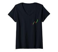 Mujer Lindo Arte del Mercado de valores para Hombres Mujeres negociador día Trading Camiseta Cuello V