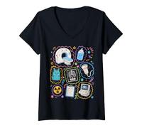 Mujer Lindo Equipo de imágenes médicas de radiología Kawaii X Ray Tech Camiseta Cuello V