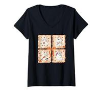 Mujer Lindo Fantasma Enfermera Halloween Héroes de la atención médica Camiseta Cuello V