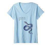 Mujer Lindo Minimalista Me Gusta Realmente Las Serpientes Hognose Ok Camiseta Cuello V