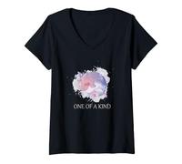 Mujer Lindo Narval One of a Kind Ocean Animal Art Cita Camiseta Cuello V