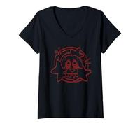 Mujer Lindo Perro Callejero de los años 90 del Y2K bajo Cola Estrellada Camiseta Cuello V