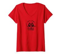Mujer Lindo Perro Perro Chucho de los años 90 Camiseta Cuello V