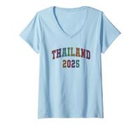 Mujer Lindo THAILAND 2025 Vacay Surf Vacation Matching Cousins Camiseta Cuello V