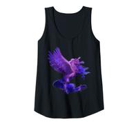 Mujer Lindo Unicornio Pegasus Purple Lighting Camiseta sin Mangas