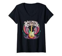Mujer Lindo Wellness Rockstar Entrenamiento Diva Yoga PT Tribe OT Thrive Camiseta Cuello V