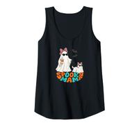 Mujer Lindos Fantasmas paseando a su Perro Fantasma Camiseta sin Mangas