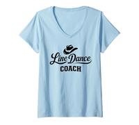 Mujer Line Dance Coach Camiseta Cuello V