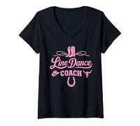 Mujer Line Dance Coach Camiseta Cuello V