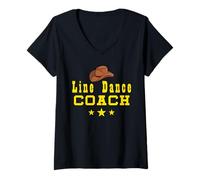 Mujer Line Dance Coach Camiseta Cuello V