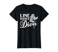 Mujer Línea Danza Música Canción País Clases de baile Camiseta