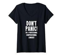 Mujer Lingüista Computacional Camiseta Cuello V
