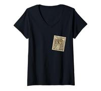 Mujer Lion of Judah Vintage Ethiopia Art Selassie Rasta Reggae Camiseta Cuello V